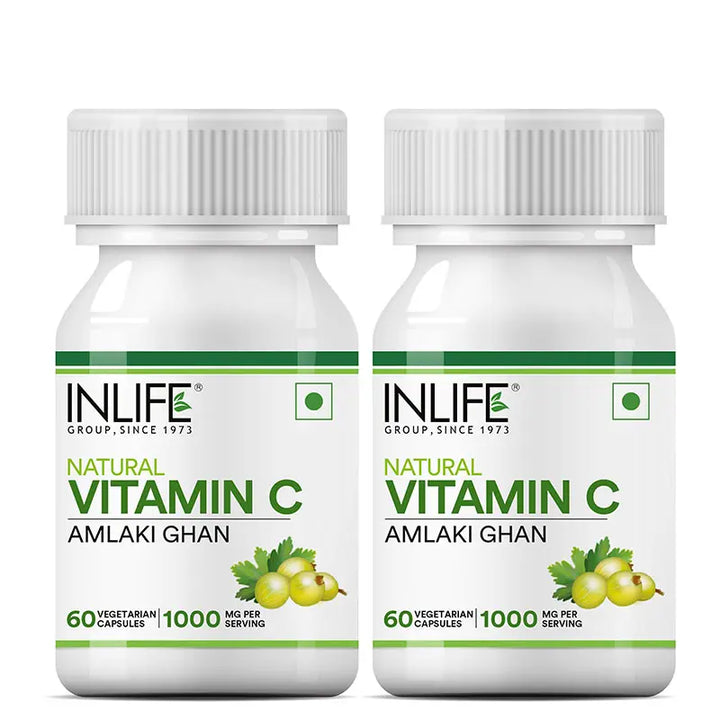 INLIFE Natural Vitamin C Amla Extract Supplement | Immunity, Overall Wellness for Men and Women