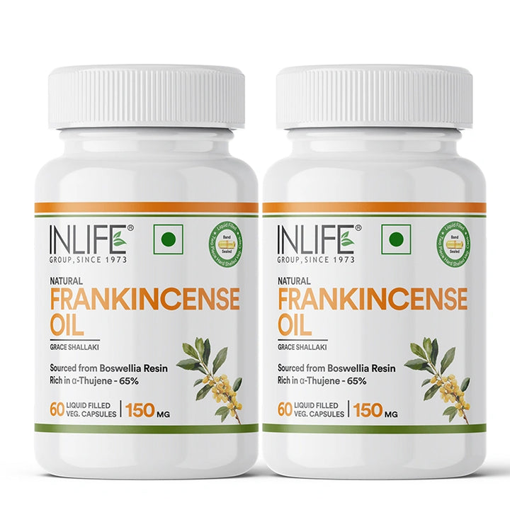 INLIFE Natural Frankincense Oil | Liquid-Filled Veg. Capsules | 150 mg