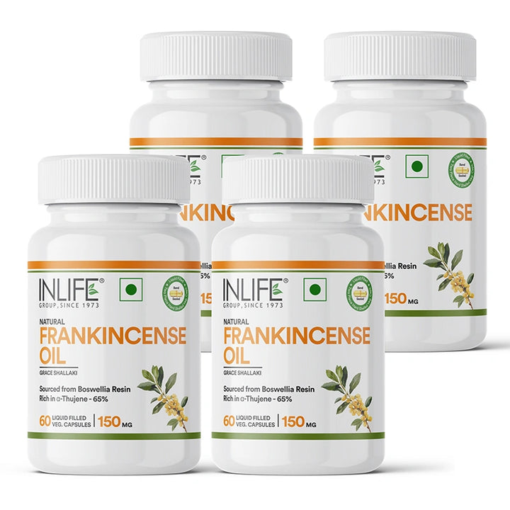 INLIFE Natural Frankincense Oil | Liquid-Filled Veg. Capsules | 150 mg