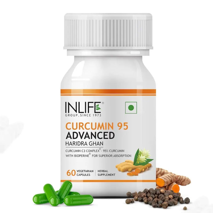 INLIFE Curcumin 95 Advanced (95% Curcuminoids) & Piperine Supplement
