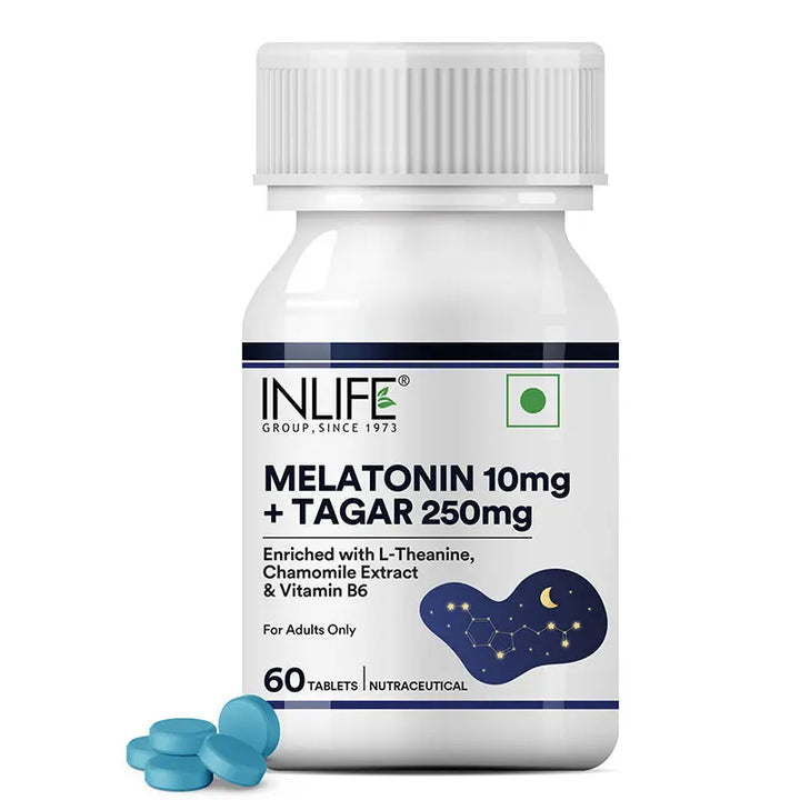Inlife Melatonin (10mg) with Tagar (250mg) - 60 Tablets