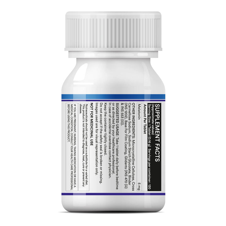Inlife Melatonin 5mg Supplement for Men & Women | Sleep and Relaxation | 120 Vegetarian Tablets