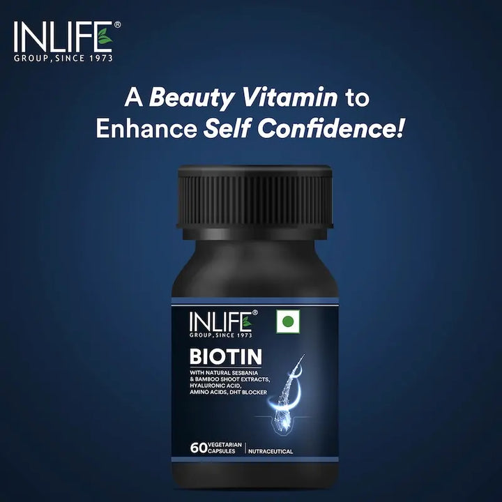 INLIFE Biotin Supplement for Hair, with Sesbania, Bamboo Shoot