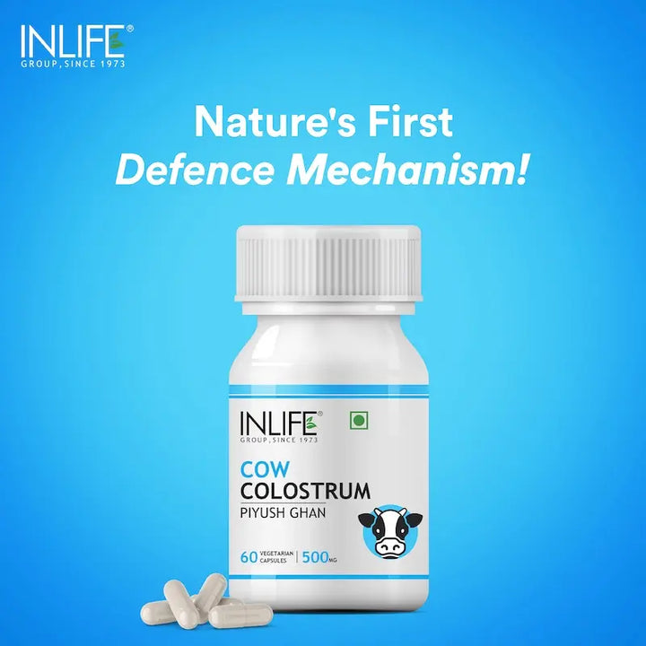 INLIFE Colostrum Capsules 500mg | Ayurvedic Immune & Gut Health Supplement