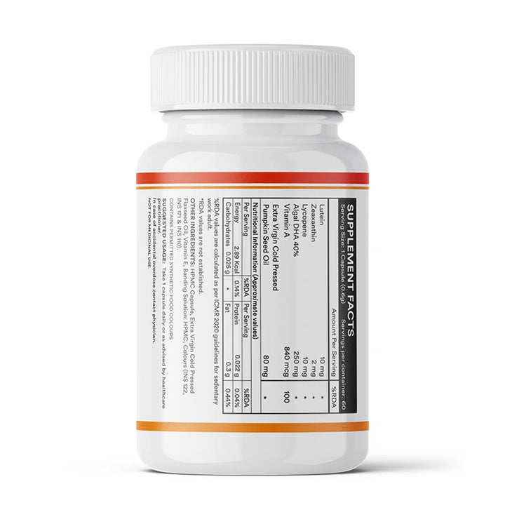 Inlife Natural Lutein & Zeaxanthin Liquid Filled Veg. Capsules | Eye Health & Antioxidant Support