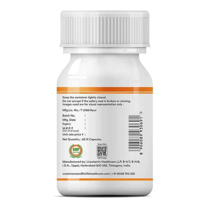 INLIFE Curcumin 95 Advanced (95% Curcuminoids) & Piperine Supplement