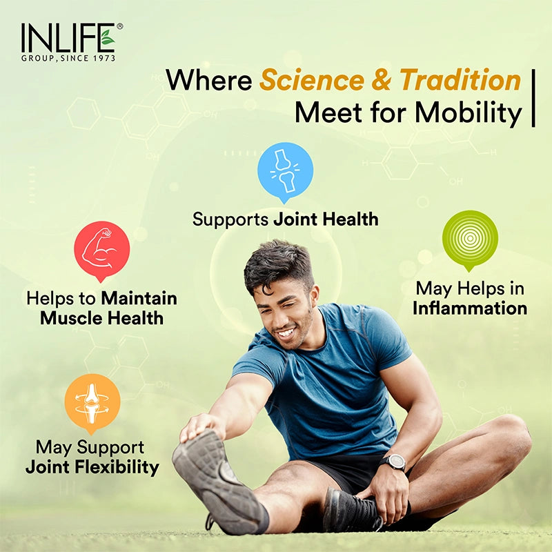 Inlife Glucosamine MSM Chondroitin & Collagen Tablets with Hyaluronic Acid, Calcium & Vitamin D3 | Tablets