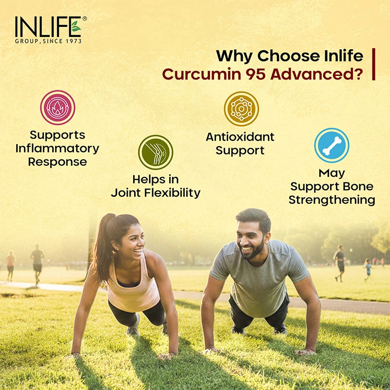 INLIFE Curcumin 95 Advanced (95% Curcuminoids) & Piperine Supplement
