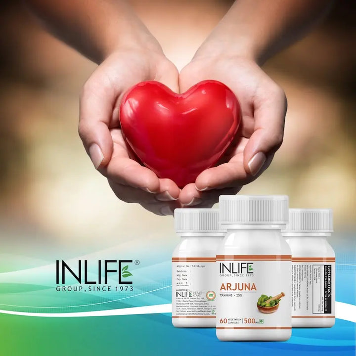 INLIFE Arjuna Capsules 500mg | Ayurvedic Herbal Supplement