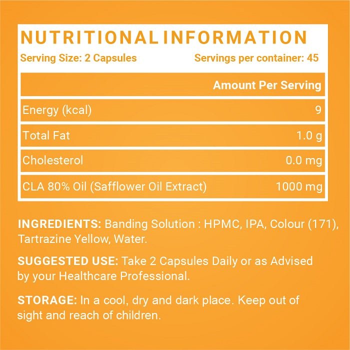 INLIFE CLA 1000 with 80% Active Conjugated Linoleic Acid, 1000mg - INLIFE Healthcare (International)