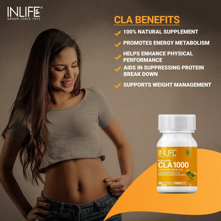 INLIFE CLA 1000 with 80% Active Conjugated Linoleic Acid, 1000mg - INLIFE Healthcare (International)