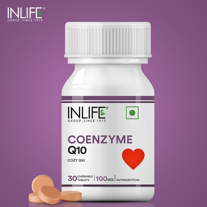 INLIFE Coenzyme Q10 CoQ10 Ubiquinone Supplement, 100mg - INLIFE Healthcare (International)