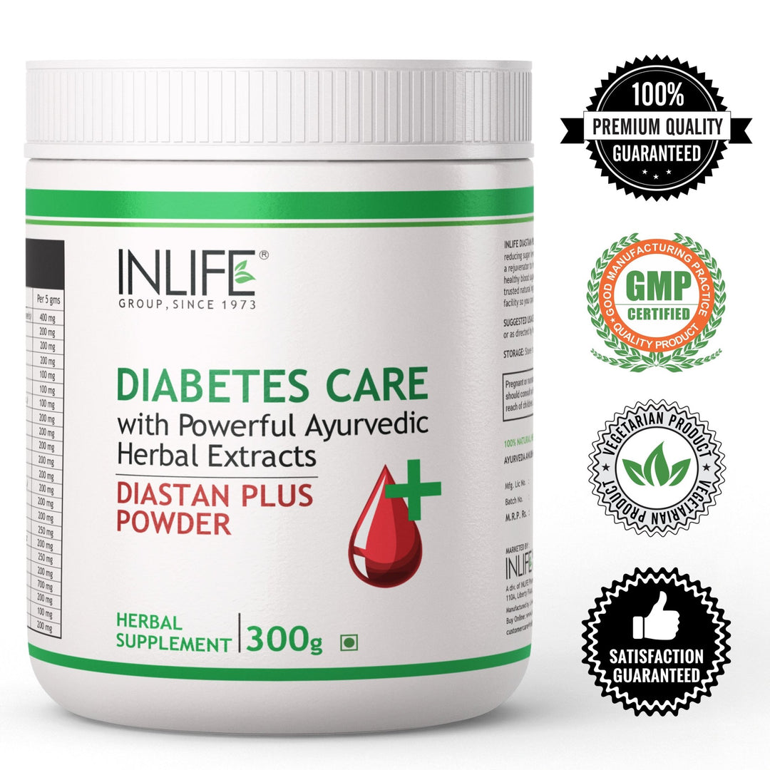 INLIFE Diastan Plus Powder Diabetes Care Ayurvedic Herbal Supplement, 300 grams - INLIFE Healthcare (International)