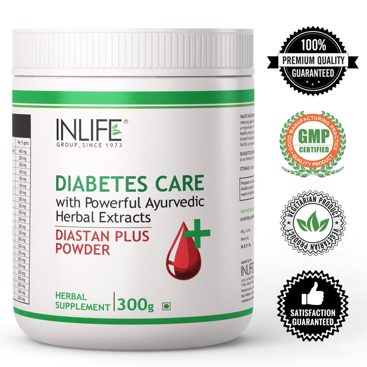 INLIFE Diastan Plus Powder Diabetes Care Ayurvedic Herbal Supplement, 300 grams - INLIFE Healthcare (International)