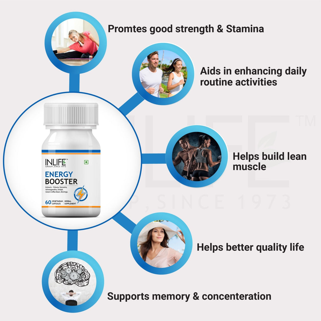 INLIFE Energy Booster Supplement with Ayurvedic Herbs - INLIFE Healthcare (International)