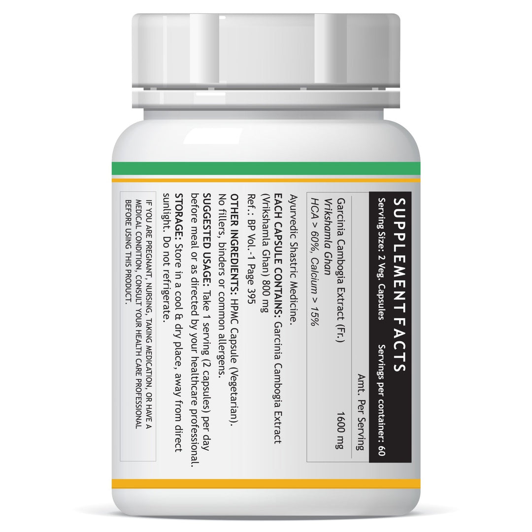 INLIFE Garcinia Cambogia Fruit Extract 60% HCA Supplement, 1600mg - INLIFE Healthcare (International)