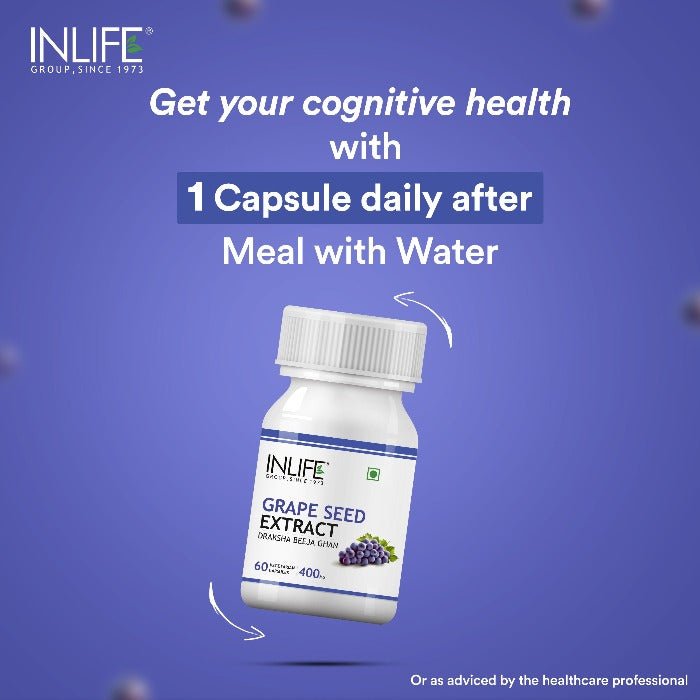 INLIFE Grape Seed Extract (Proanthocyanidins > 95%), 400 mg - INLIFE Healthcare (International)