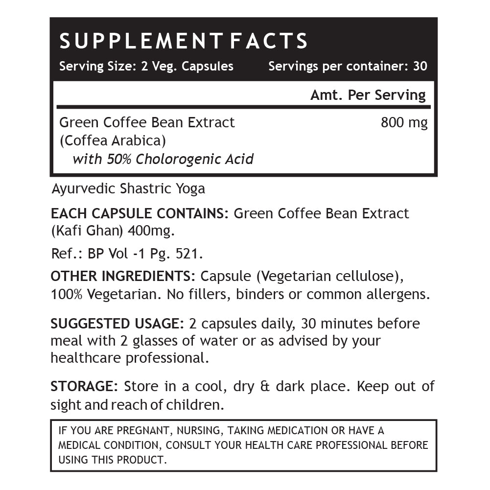 INLIFE Green Coffee Bean Extract (50% Chlorogenic Acid), 800 mg - INLIFE Healthcare (International)