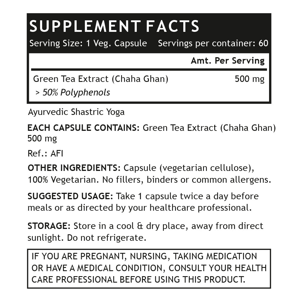 INLIFE Green Tea Extract with 50% Polyphenols, 500 mg - INLIFE Healthcare (International)