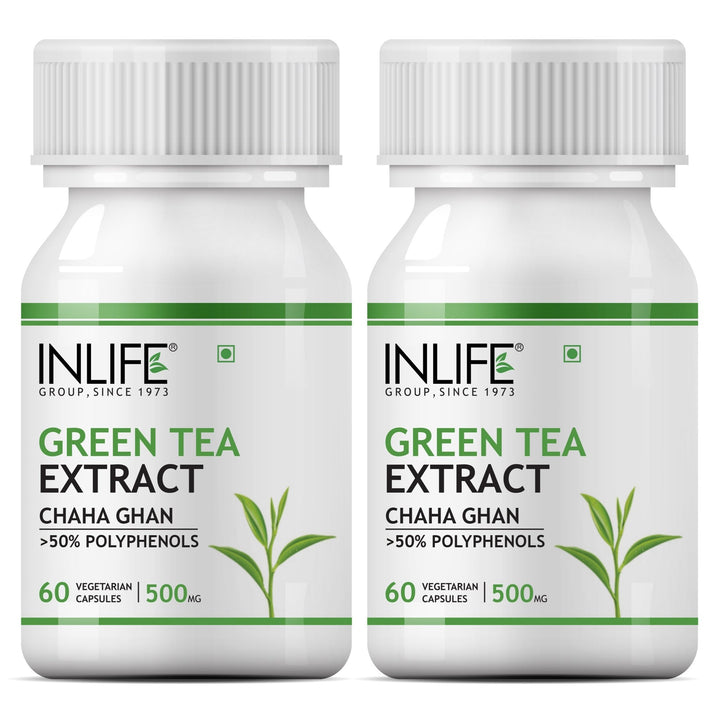 INLIFE Green Tea Extract with 50% Polyphenols, 500 mg - INLIFE Healthcare (International)
