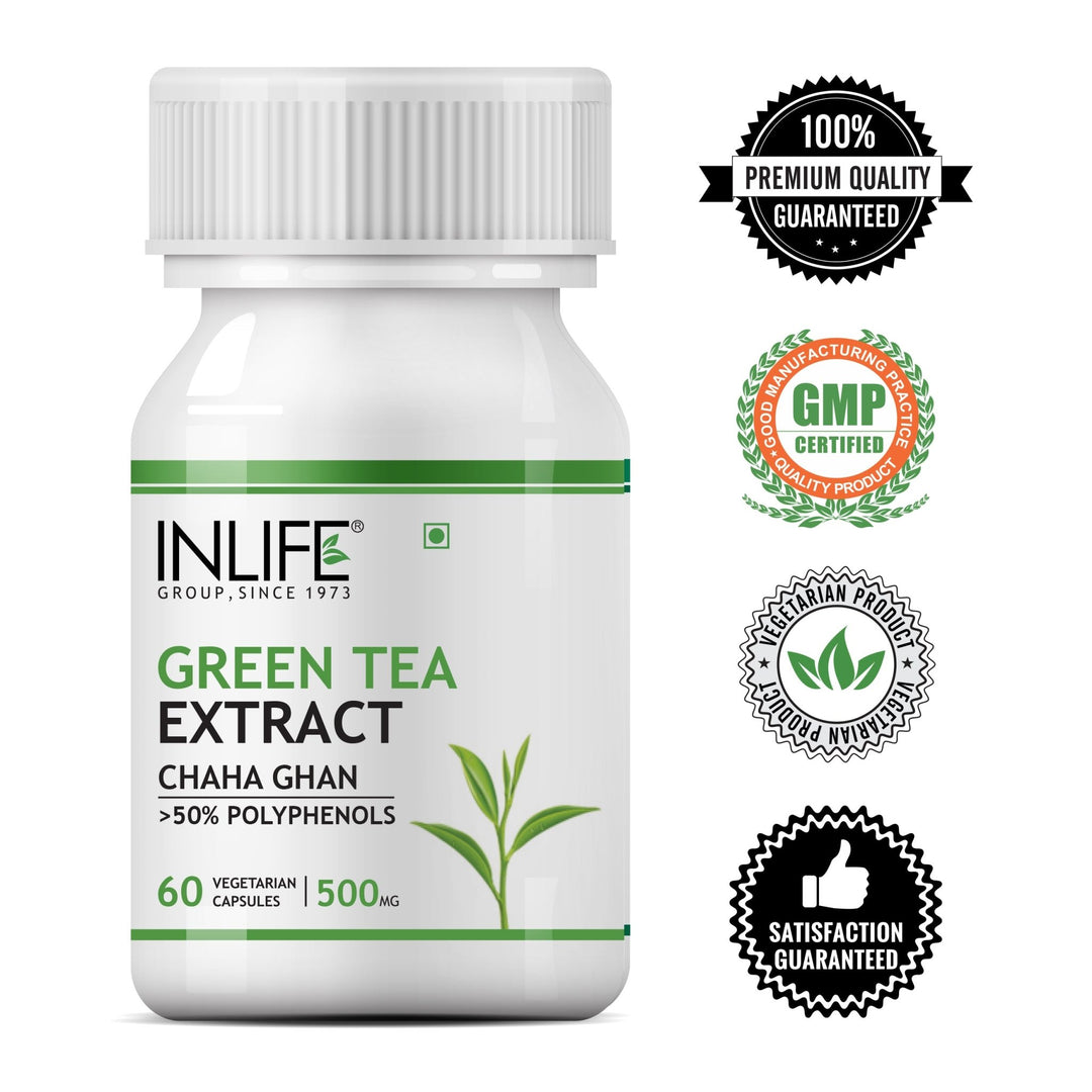INLIFE Green Tea Extract with 50% Polyphenols, 500 mg - INLIFE Healthcare (International)