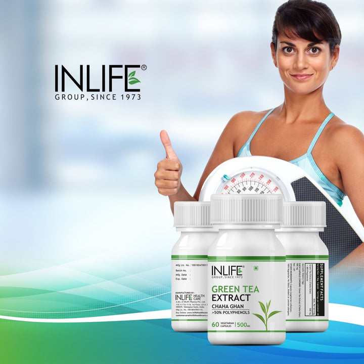 INLIFE Green Tea Extract with 50% Polyphenols, 500 mg - INLIFE Healthcare (International)