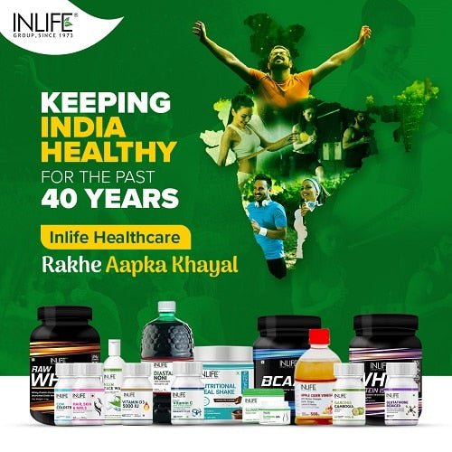 INLIFE Immunity Booster Protein Powder, Whey Protein with Ayurvedic Herbs - 300 g (Vanilla) - INLIFE Healthcare (International)