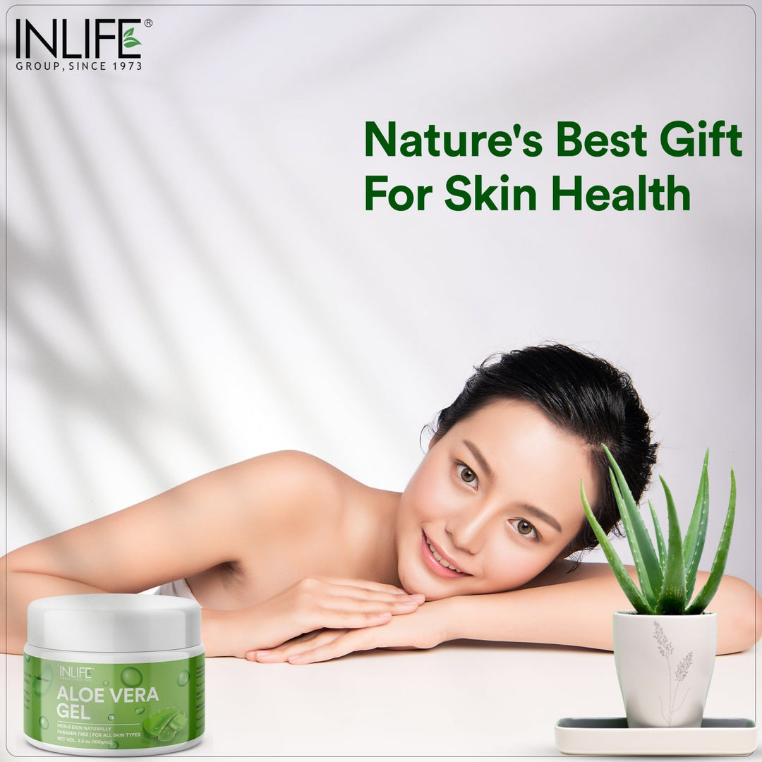 INLIFE Natural Aloe Vera Face Gel, Paraben Free, 100g - INLIFE Healthcare (International)