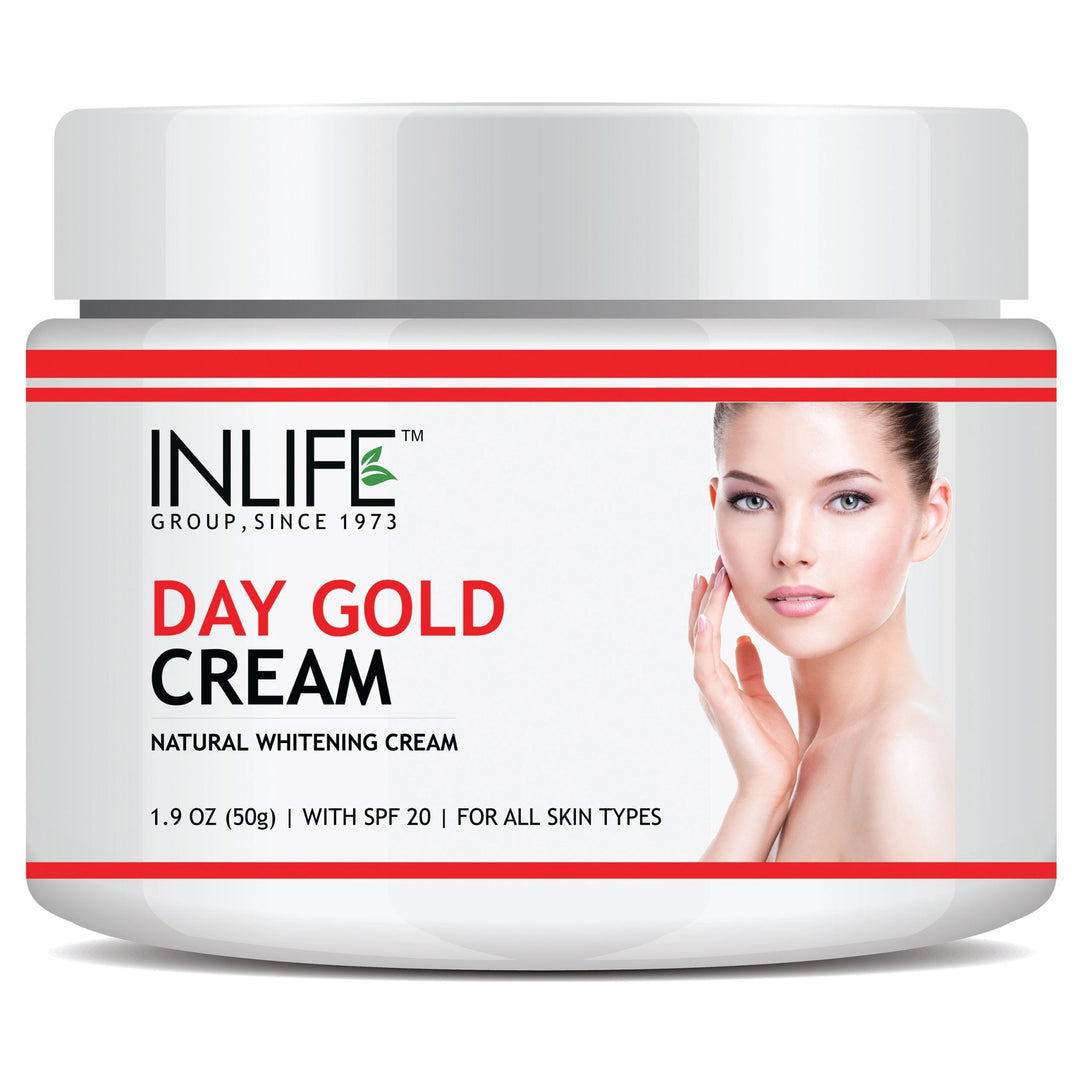INLIFE Natural Day Gold Cream 50 g With SPF 20 For Skin Whitening & Acne Scars - INLIFE Healthcare (International)
