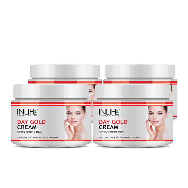 INLIFE Natural Day Gold Cream 50 g With SPF 20 For Skin Whitening & Acne Scars - INLIFE Healthcare (International)