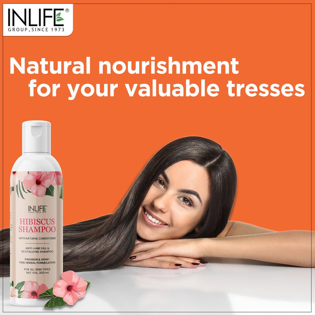 INLIFE Natural Hibiscus Shampoo, Anti Hair Fall, Soap Paraben Free, 200ml - INLIFE Healthcare (International)