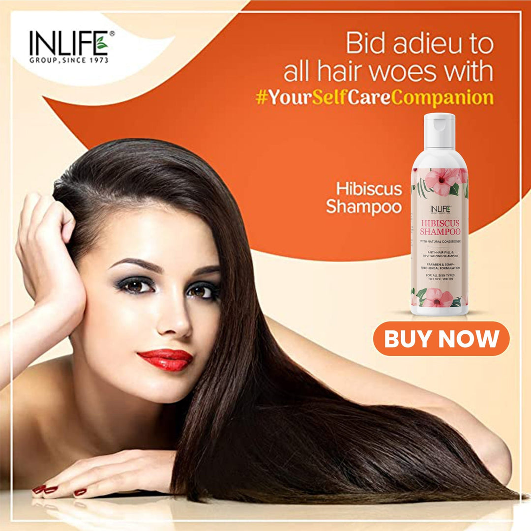 INLIFE Natural Hibiscus Shampoo, Anti Hair Fall, Soap Paraben Free, 200ml - INLIFE Healthcare (International)