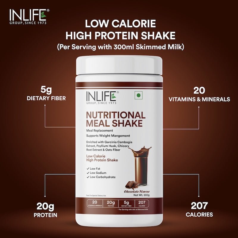 INLIFE Nutritional Meal Replacement Protein Shake, 11g Protein, 0g Added Sugar (500g 16 Servings) - INLIFE Healthcare (International)