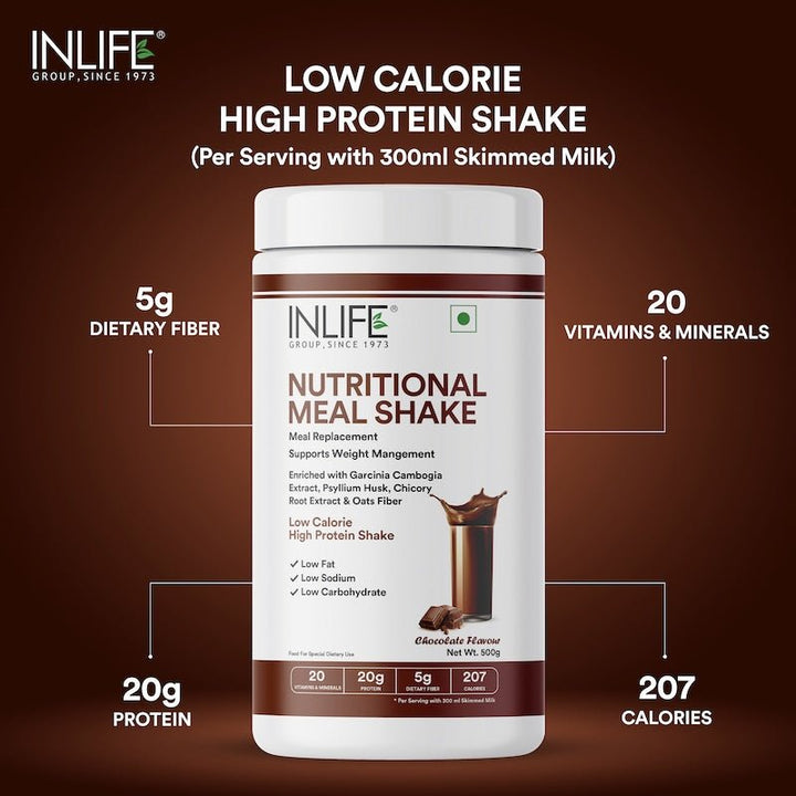 INLIFE Nutritional Meal Replacement Protein Shake, 11g Protein, 0g Added Sugar (500g 16 Servings) - INLIFE Healthcare (International)