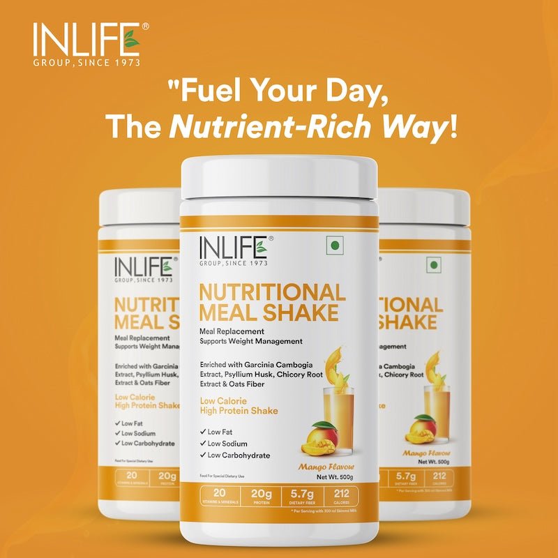 INLIFE Nutritional Meal Replacement Protein Shake, 11g Protein, 0g Added Sugar (500g 16 Servings) - INLIFE Healthcare (International)