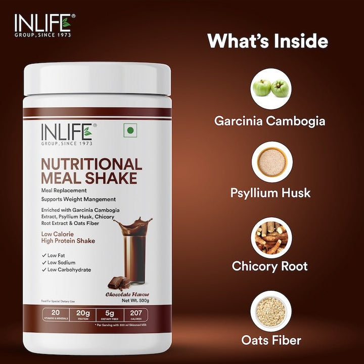 INLIFE Nutritional Meal Replacement Protein Shake, 11g Protein, 0g Added Sugar (500g 16 Servings) - INLIFE Healthcare (International)