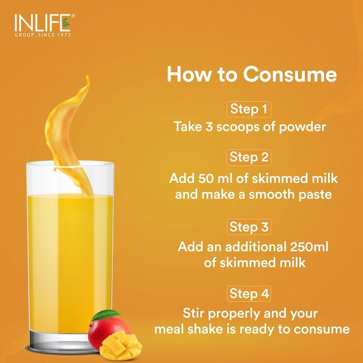 INLIFE Nutritional Meal Replacement Protein Shake, 11g Protein, 0g Added Sugar (500g 16 Servings) - INLIFE Healthcare (International)