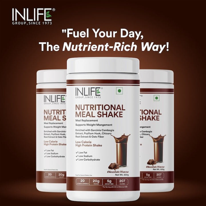INLIFE Nutritional Meal Replacement Protein Shake, 11g Protein, 0g Added Sugar (500g 16 Servings) - INLIFE Healthcare (International)