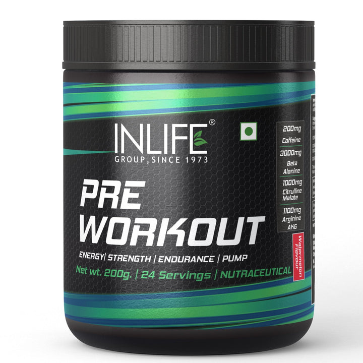 INLIFE Pre Workout Supplement, 200g (24 Servings) - INLIFE Healthcare (International)