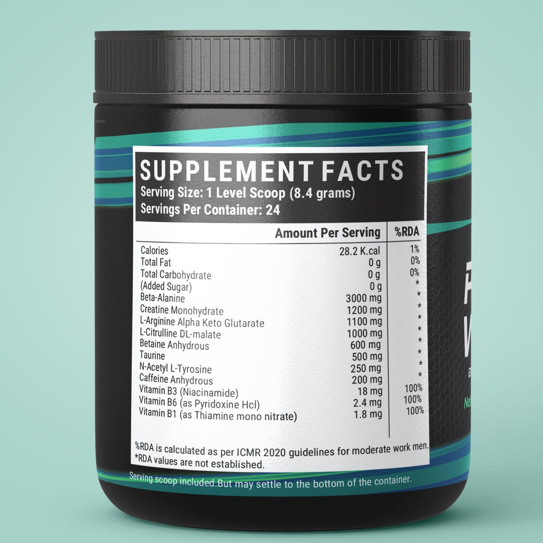INLIFE Pre Workout Supplement, 200g (24 Servings) - INLIFE Healthcare (International)