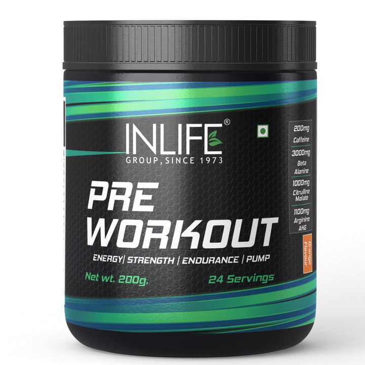 INLIFE Pre Workout Supplement, 200g (24 Servings) - INLIFE Healthcare (International)