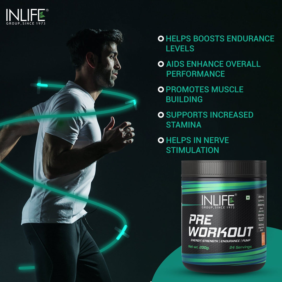 INLIFE Pre Workout Supplement, 200g (24 Servings) - INLIFE Healthcare (International)