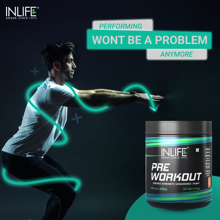 INLIFE Pre Workout Supplement, 200g (24 Servings) - INLIFE Healthcare (International)