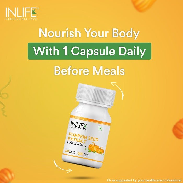 INLIFE Pumpkin Seed Extract Supplement, 500 mg - INLIFE Healthcare (International)