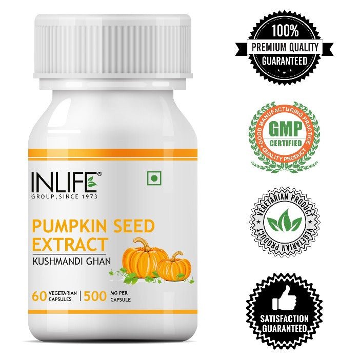 INLIFE Pumpkin Seed Extract Supplement, 500 mg - INLIFE Healthcare (International)
