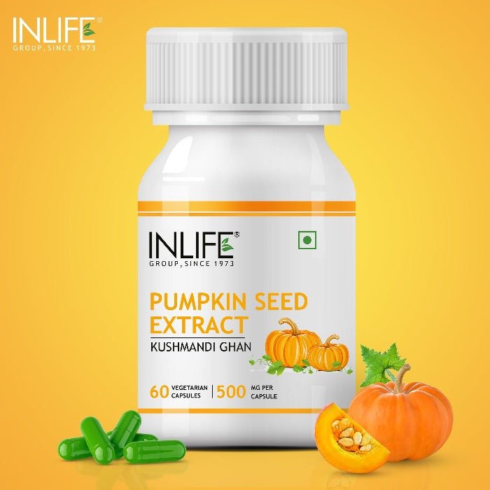 INLIFE Pumpkin Seed Extract Supplement, 500 mg - INLIFE Healthcare (International)
