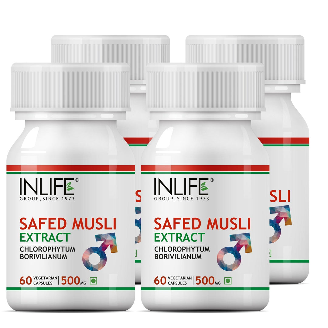 INLIFE Safed Musli Extract Supplement, 500mg - INLIFE Healthcare (International)