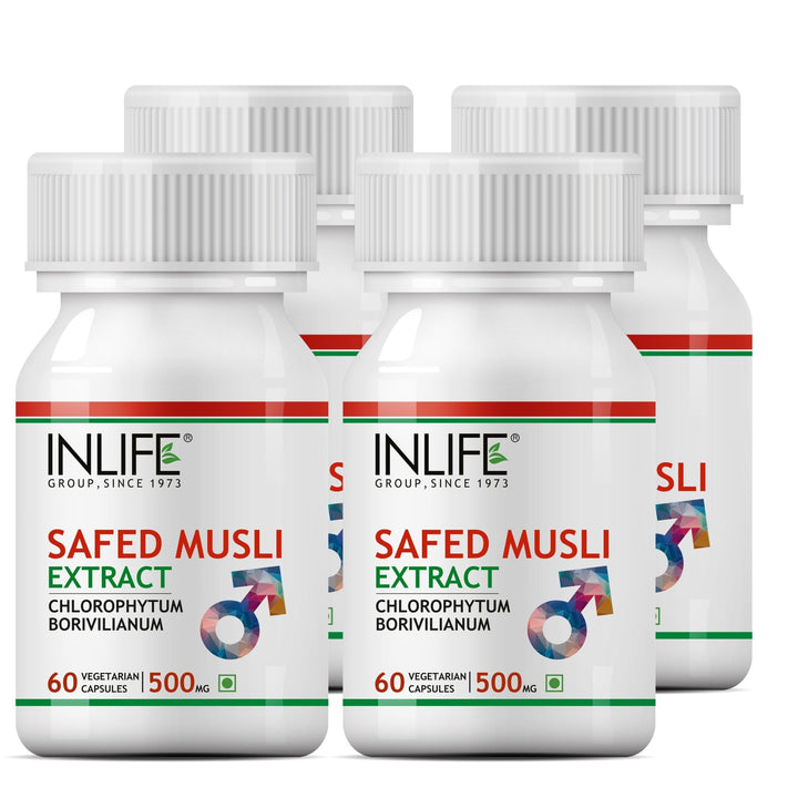 INLIFE Safed Musli Extract Supplement, 500mg - INLIFE Healthcare (International)