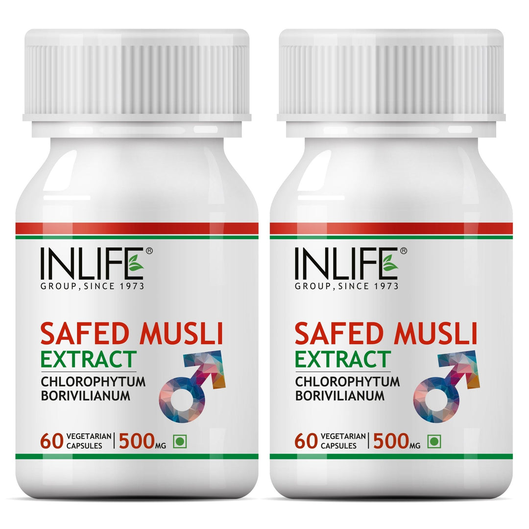 INLIFE Safed Musli Extract Supplement, 500mg - INLIFE Healthcare (International)