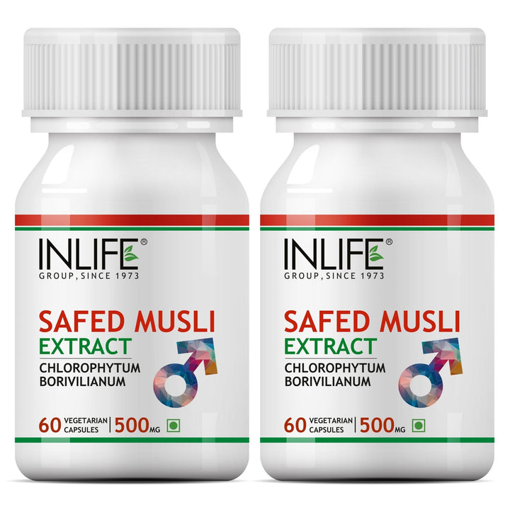INLIFE Safed Musli Extract Supplement, 500mg - INLIFE Healthcare (International)